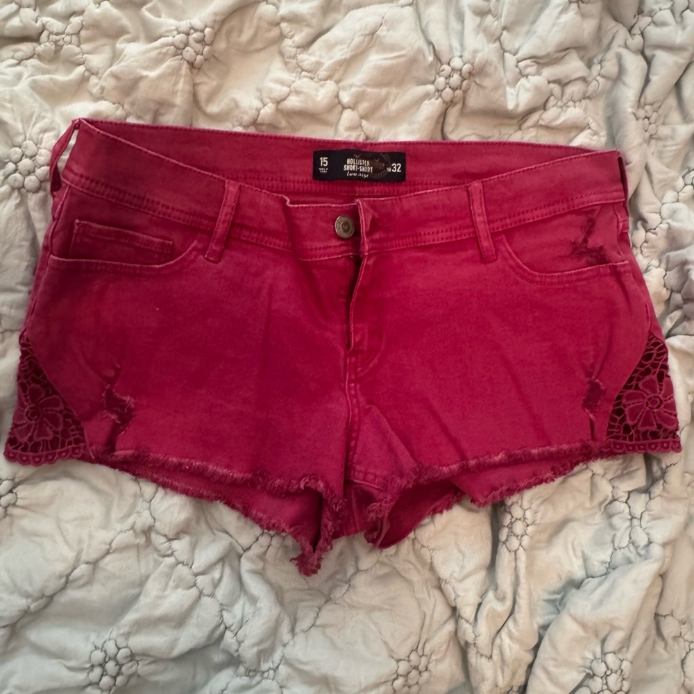Hollister Fuchsia Jean Shorts